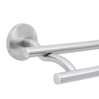 Porta Toalha Banho Barra Metal Escovado Parafuso 60cm Suite Sensea