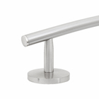 Porta Toalha Banho Barra Metal Escovado Parafuso ou Adesivo 60cm Suite Sensea