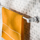 Porta Toalha Banho Barra Casual 5x56,50x5,50cm Prata