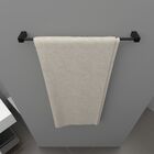 Porta Toalha Banho De Parede Para Banheiro Metal Preto Fosco