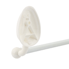 Porta Toalha Banho Plástico e Metal Branco Bonno Aquaplás