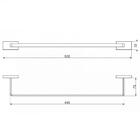 Porta Toalha Banho - Preto Fosco - Color Dom