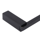 Porta Toalha Banho Simples Metal Preto Brilhante Quartzo BL140 Fani