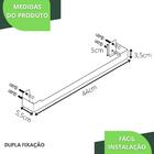 Porta Toalha Banho Suporte Banheiro Toalheiro Preto Elg