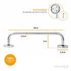 Porta Toalha Barra 30 Cm em Aço Inox Cromado Banheiro