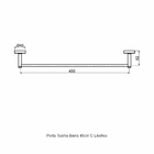 Porta Toalha Barra 45cm - Likeflex