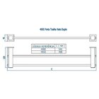 Porta Toalha Barra Duplo Médio Metal Cromado Bella 220 Fani C