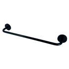 Porta Toalha Bastão 45cm Preto Inox Toalheiro Banheiro