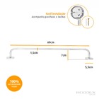 Porta Toalha Bastão 60cm Cromado Inox Toalheiro Banheiro