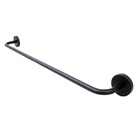 Porta Toalha Bastão 80cm Preto Inox Toalheiro Banheiro