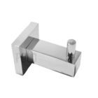 Porta Toalha Cabide Para Banheiro Quadrado Metal Cromado