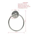 Porta Toalha Circular Adesivo (dispensa Furos) - Cromado