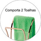 Porta-toalha De Bancada Em Aço Carbono Future Rosé Gold 10x18