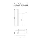 Porta Toalha De Bancada Inox Square Sq12482 Ducon Metais Rose