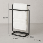 Porta Toalha De Bancada Preto Fosco Future