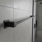 Porta Toalha De Banheiro 70cm Aço Inox 304 Preto Fosco [q-t70