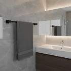 Porta Toalha De Banheiro [1 Metro] Aço Inox 304 Preto Fosco [