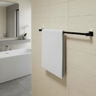 Porta Toalha De Banheiro [1 Metro] Aço Inox 304 Preto Fosco [