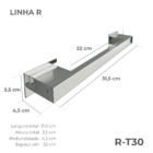 Porta Toalha De Banheiro [30cm] Aço Inox 304 [ R-t30]