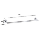 Porta Toalha de Banho 61cm Cromado de Parede Toalheiro