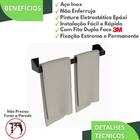 Porta Toalha De Banho Adesivo 3m Banheiro Parede Preto Df