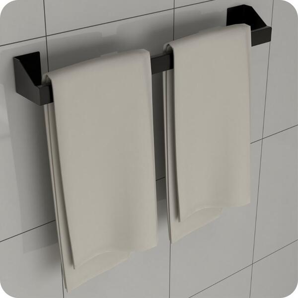 Porta Toalha De Banho Adesivo 3m Banheiro Parede Preto Df