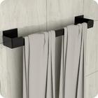 Porta Toalha De Banho Adesivo Autocolante Parede Preto Elg