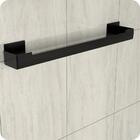 Porta Toalha De Banho Adesivo Autocolante Parede Preto Elg