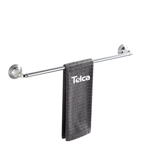 Porta Toalha de Banho Cromado e Dourado Suporte de Parede Ban