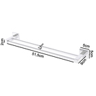 Porta Toalha De Banho Dourado Quadritt Duplo Metal Quadrado