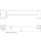 Porta Toalha De Banho Duplo 51cm Bl6090 Ducon Metais Preto Fo