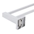 Porta Toalha de Banho Duplo de Metal Cromado 63cm Square Stoc
