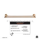 Porta Toalha De Banho Duplo Piranji Pingoo.casa - Dourado Rose