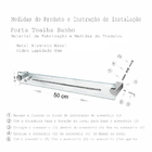 Porta Toalha De Banho Em Vidro Exclusive 708ex Grego Metal