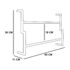 Porta Toalha De Banho Industrial Metálico Dourado 60 Cm - D'r