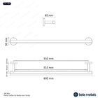 Porta Toalha De Banho Inox (tarsila Grafite Fosco)