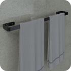 Porta Toalha De Banho Para Banheiro Preto Fosco Plus