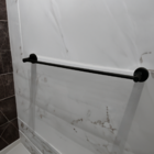 Porta Toalha De Banho Preto Fosco Inox304 Banheiro Suporte Pa