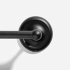 Porta Toalha De Banho Retrô Goya Bela Metais Preto Fosco