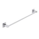 Porta Toalha de Banho Simples de Metal Cromado 64cm Square Stoc