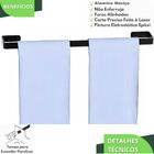 Porta Toalha De Banho Suporte De Parede Preto U.zmt