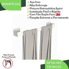 Porta Toalha De Banho Toalheiro Com Adesivo Branco Elg