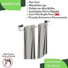 Porta Toalha De Banho Toalheiro De Inox Com Adesivo Elg