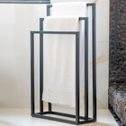 Porta Toalha de Chão Metal Preto 50cm Trend Dicompel