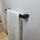 Porta Toalha De Parede Guriri 40cm Preto Inox