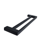 Porta Toalha De Parede Guriri Duplo 60cm Preto Inox