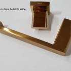 Porta Toalha De Parede Guriri Duplo 60cm Red Gold Inox
