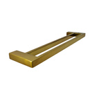 Porta Toalha De Parede Guriri Duplo 70cm Red Gold Inox