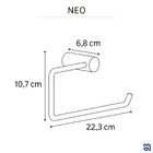 Porta Toalha de Parede para Rosto Dourado 22cm Neo Sensea