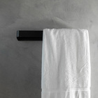 Porta Toalha de Parede Plástico Preto 55,5cm Eleve OU